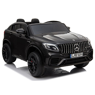 Megacar Mercedes GLC 63S, dvojmiestne, MP4, 4x45W, 1x12V 10Ah, čierne lakované