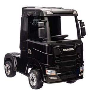 Detské elektrické autíčko kamión Megacar Scania 500R HL698, 4x45W, 2x12V 7Ah, čierny 