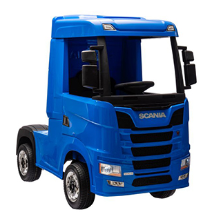 Detské elektrické autíčko kamión Megacar Scania 500R HL698, 4x45W, 2x12V 7Ah, modrý