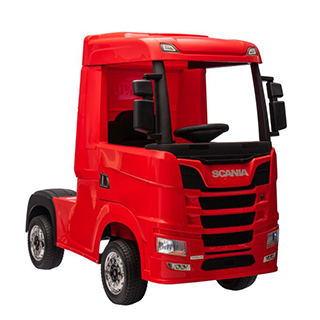 Detské elektrické autíčko kamión Megacar Scania 500R HL698, 4x45W, 2x12V 7Ah, červený